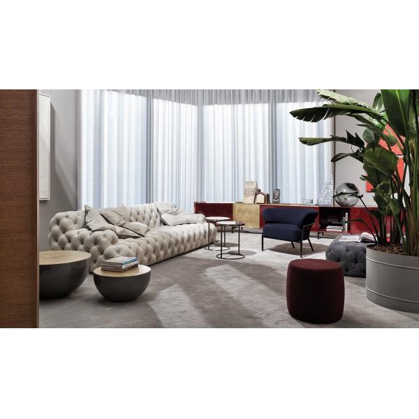 Italian Light Luxury All Pull Ins Leather Art Sofa / American Minimalist Living Room Club Hotel Velvet Sofa