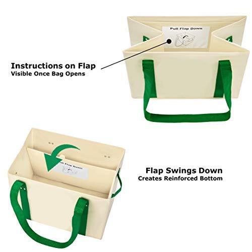 Heavy Duty Collapsible Recycle Shopping Bags With Fold Up Reinforced Bottom