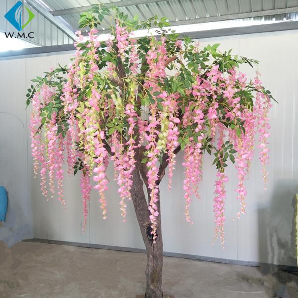 4m Height Artificial Flower Tree , Wisteria Silk Hanging Fake Flower Tree