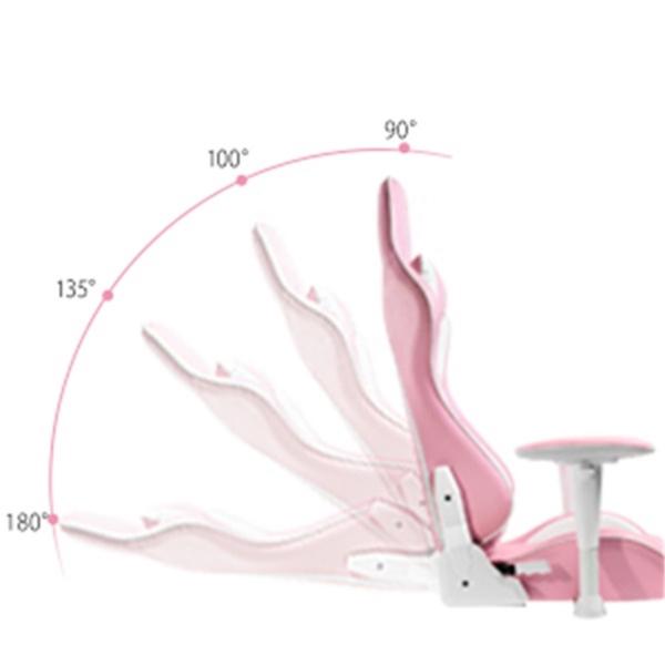 Customize Pink LED RGB Computer PC Game Chair Gaming PU Leather Silla Gamer with 2D Armrest