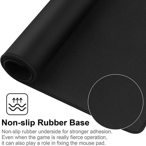 Large Extended Waterproof Keyboard Mat Non-Slip Gaming Mouse Pad with Stitched Edges