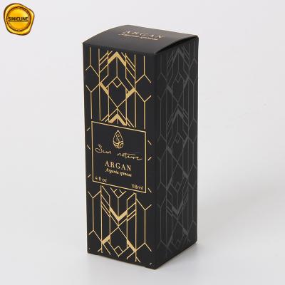 Custom Skincare Packaging Box Serum Box Black Paper Printing Paper Box