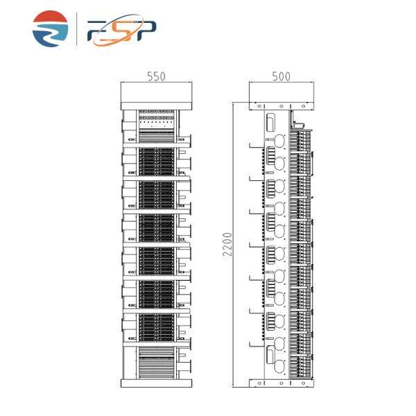 792 Ядра Открытая стойка Оптические волоконные распределительные рамки ОДФ Кабинет для управления кабелями