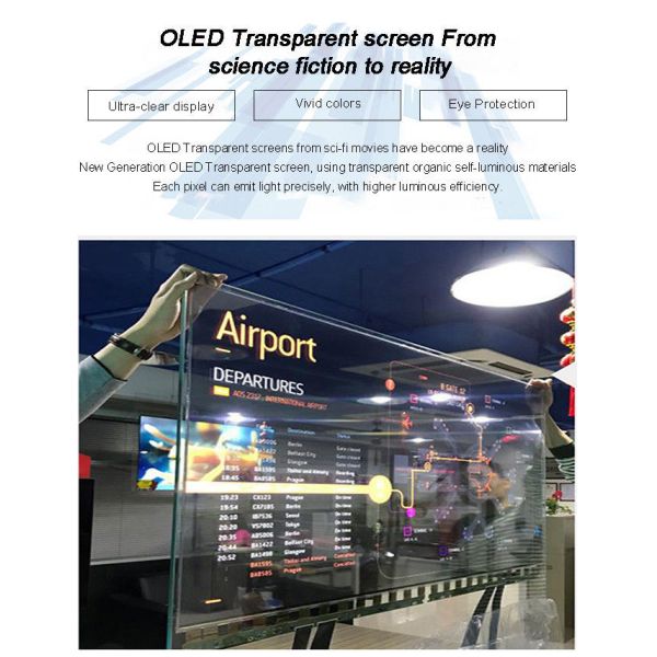 30 inch HD Interactive Transparent OLED Display Transparent Digital Signage