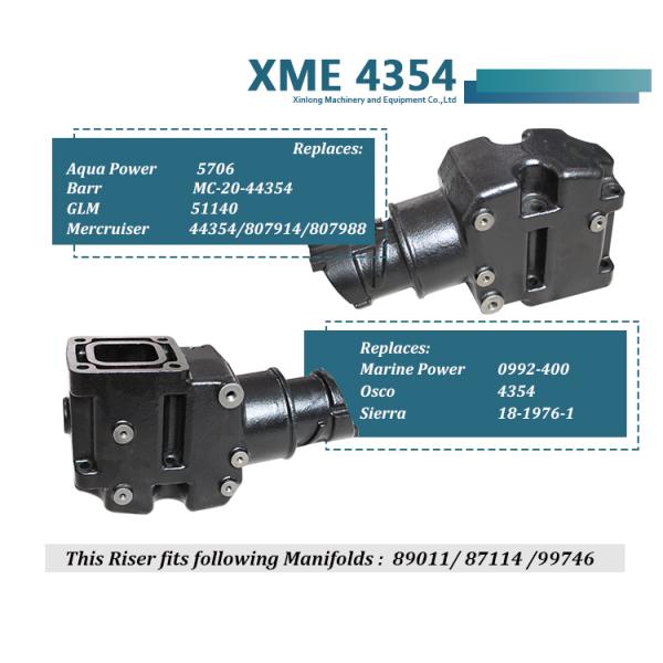 Upgrade Your MerCruiser 7.4 with Exhaust Manifolds Risers Kit and Included Accessories
