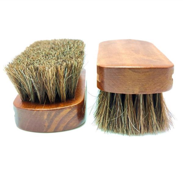 Изготовленная на заказ забота кожи ручки щетки чистки ботинка логотипа деревянная