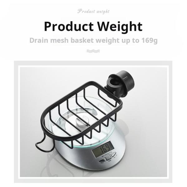 Single Layer Aluminum Shower Storage Basket Soap Basket for Kitchen Bathroom