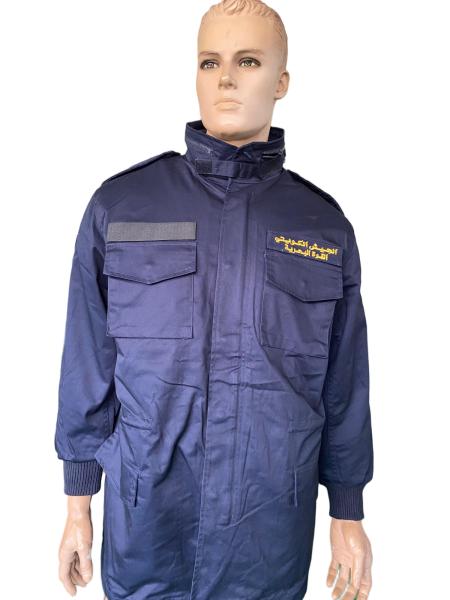 Military Jacket Navy Blue Tactical Long Sleeve Detachable Liner Jacket 65 35 Ripstop Fabric For Outdoor Use