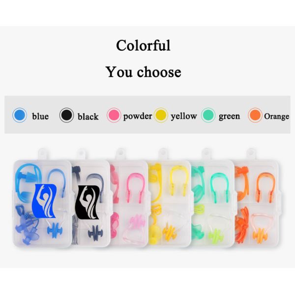 Christmas Tree Shaped Silicone Earplugs And Nose Clip Set Waterproof Comfortable