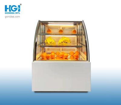 Secop Compressor Glass Cabinet Ice Cream Cake Display Freezer Low Noise OEM R134a