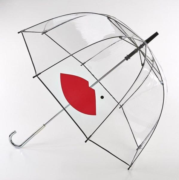POE Clear See Through Umbrella Long Cane Straight Transparent Lady Umbrella