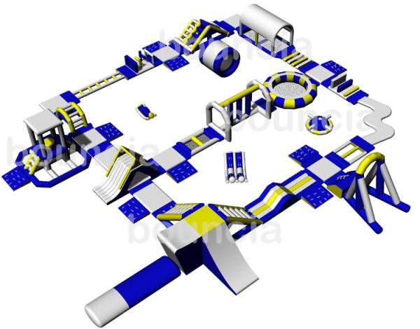 TUV Certification Inflatable Floating Water Park For Lake / Resort
