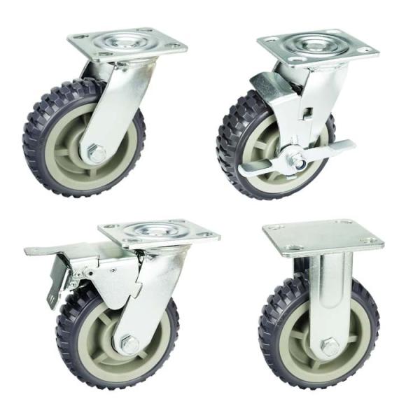 150mm 280kg Loading Heavy Duty Casters With Brake