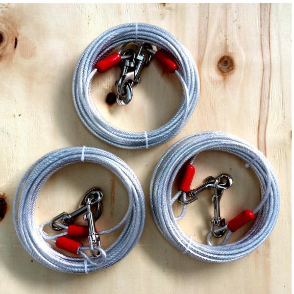 Cable y estaca reflectantes de 25 pies para atar perros grandes de hasta 90 libras