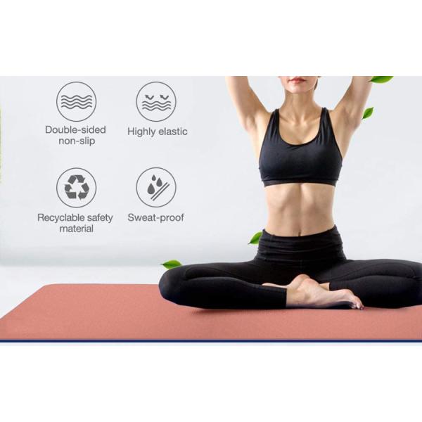 фитнес танца сжатия TPE циновки йоги разминки 1.83m Sweatproof дополнительный