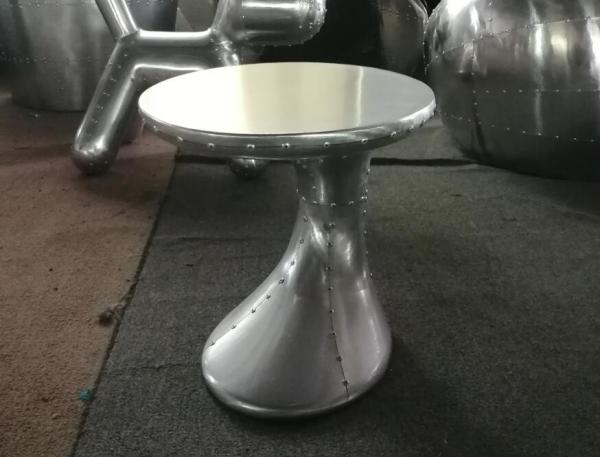 aviator furniture round smart table Aluminium coffee side table metal corner cafe tables industrial style furniture