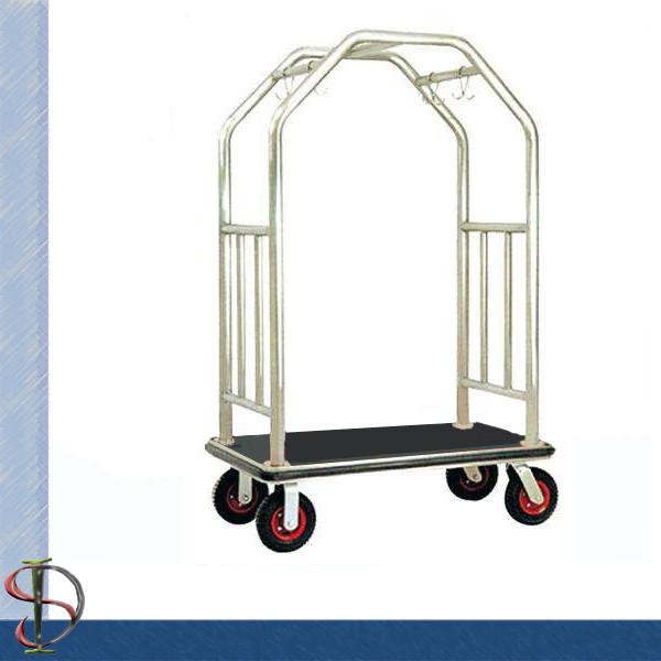 Bellman Cart / Heavy-Duty Luggage Cart / Metal Luggage Trolley / Hotel Luggage Cart
