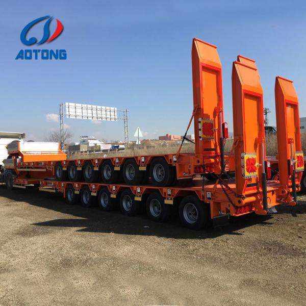 120 tonnes 3/4/5/6/7/8 essieux bas lit bas garçon semi-remorque avec suspension mécanique Dolly