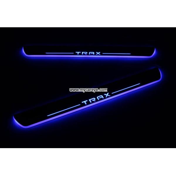 Holden Trax Car accessory stainless steel scuff plate door sill plate lights LED