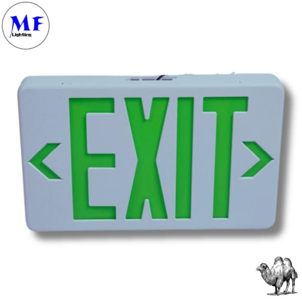 LED Emergency Exit Sigh Light With 5h Backup Fireproof Dustproof For Theaters Cinemas Event Hall Office Ceiling-Wall Mounted Waterproof IP65 Red Green