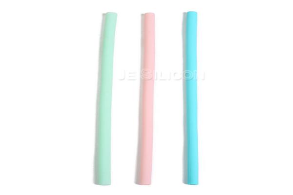 Food Grade Silicone Smoothie Straws , Kids Bendable Silicone Straws Lightweight