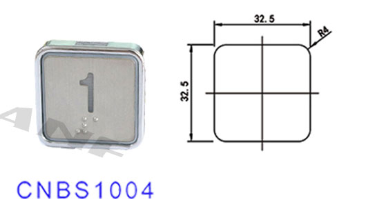 Cutout Size 37 mm Round Stainless Steel Elevator Touchless Button Elevator High Sensitivity No Touch Lift Control Button