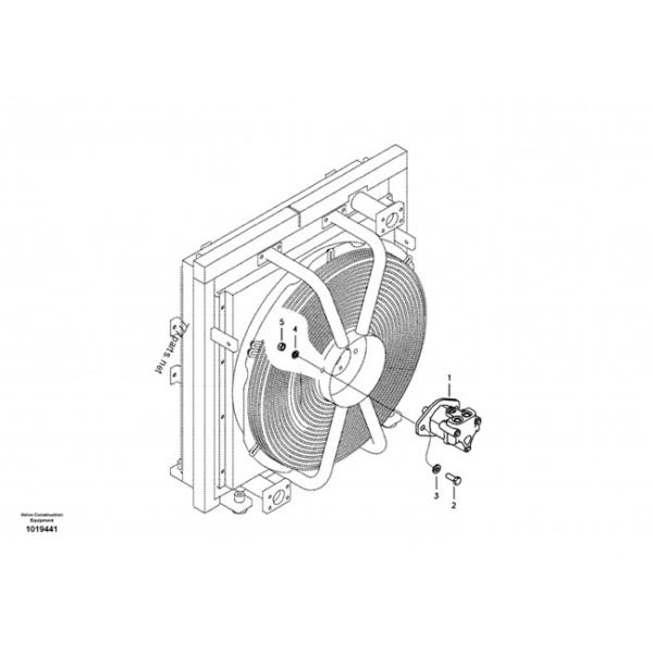 EC360 EC380 EC460 EC480 Excavator Fan Pump VOE 14533496 Red Motor