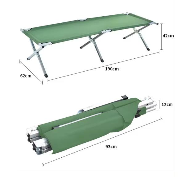 Cama de emergência tática exterior super larga e super leve Cama dobrável de socorro em desastres de defesa civil