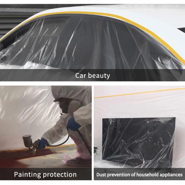 Moisture Proof High Temperature Outdoor Maskeleme Taped Auto Paint Film Refinish Masking Paper