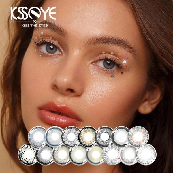 Eye Cosmetic Yearly Gray Contact Lens Colour 8.5mm Zero Power