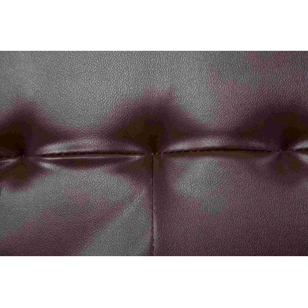 Dark Brown Leather Office Chair , Middle Back Executive Computer Chair With Nylon Armrest