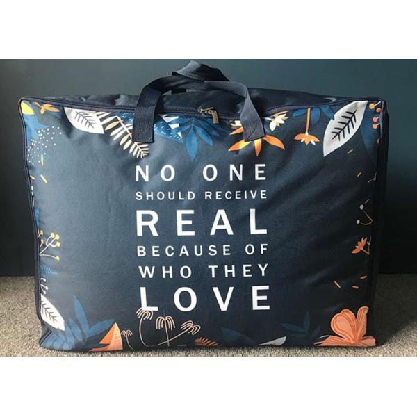 Waterproof Woven Reusable Grocery Tote Bags Handled Large Storage With Oxford Cloth