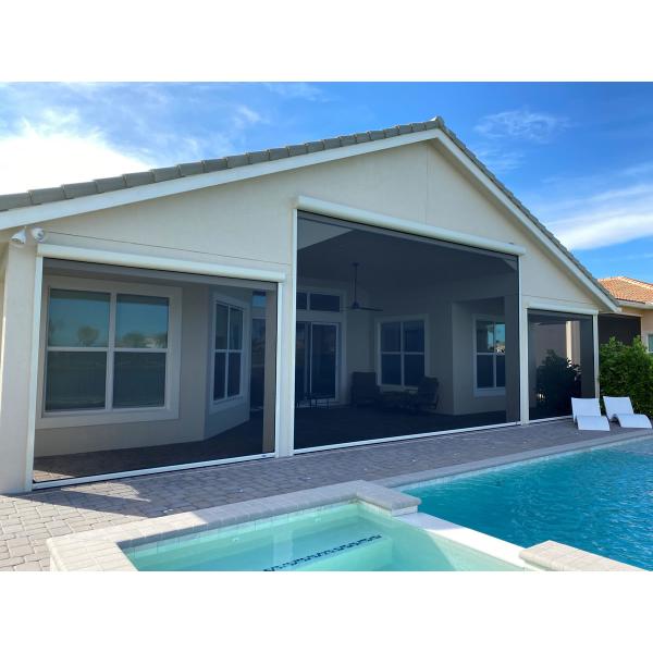 Custom Made Colour Blackout Retractable Window Zip Track Blinds