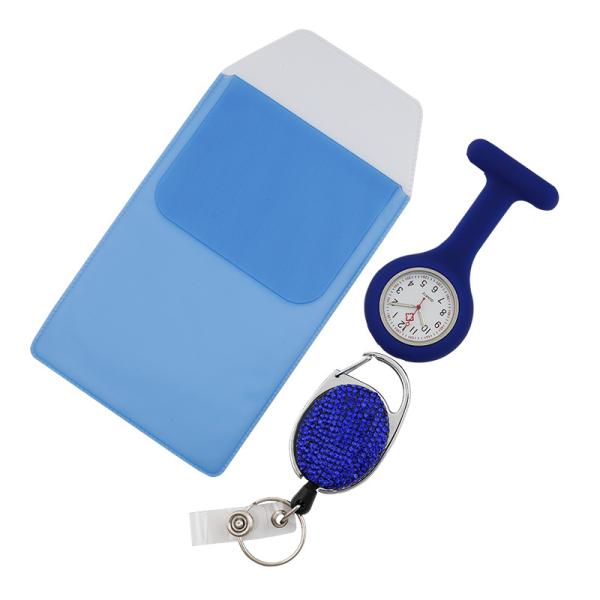 Silicone Doctor and Nurse Watch Fob Pocket Watch Brooch Lapel with Clip Medical Nurse Quartz Watch Timepiece Unisex Drop