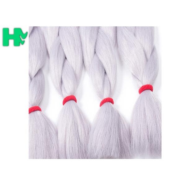 Two Tone Jumbo Fake Hair Pieces High Temperature Fiber Synthetic Braiding