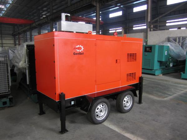 Mobile Trailer Mounted Generator 40KW / 50KVA With Silent Canopy And Fuel Tank