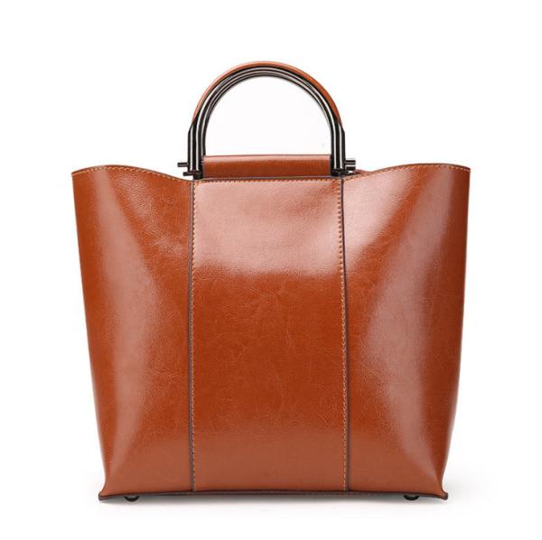 Genuine Cow Leather Handbags for Women  Simple Tote Bag Cowhide Daily Bags