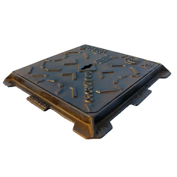 Легкомощный квадратный литый железный крыш для канализации бетонный газовый канализационный крыш 700 x 700