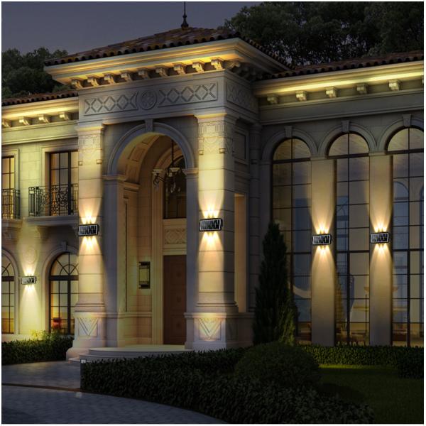 Villa Highlight Wall Garden Solar Courtyard Light with 80 Ra Color Rendering Index