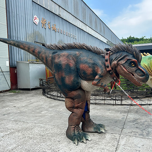 Lifelike Realistic Mechanical Walking Velociraptor Dinosaur Costume Customized Color