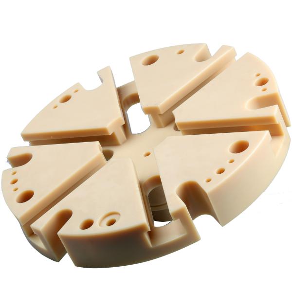 CNC Peek Micro Machines Components , Solid Plastic Block High Precision