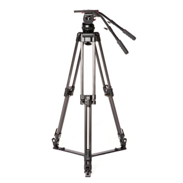 Double Handle Carbon Fiber Camera Teleprompter Tripod for Professional Video Shooting