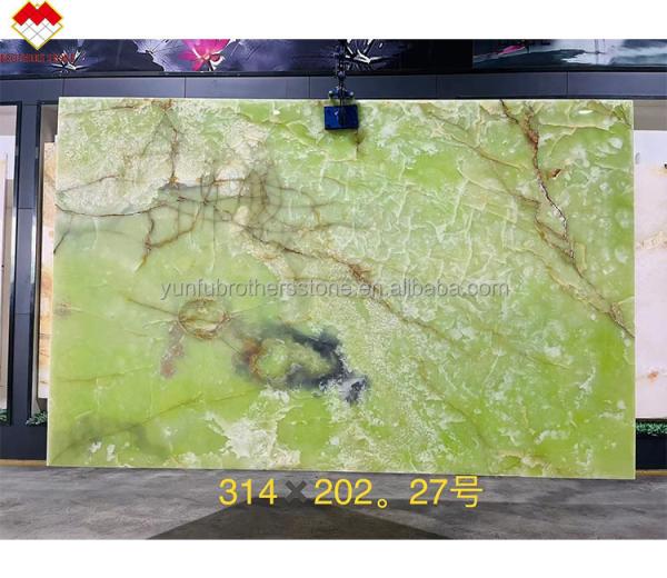 Beautiful Emerald Green Onyx Marble Slab Natural Green Onyx Stone Red Veins Backlit Onyx Wall Cladding Countertop Natural Stone