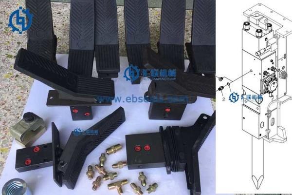 Black Yellow Komatsu Excavator Breaker Parts Hyd Hose Pipe Long Using Life