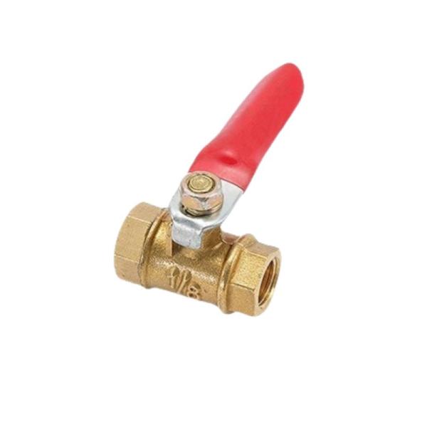 Water Supply 180 Degree Operation Handle Round Pipe Brass Ball Valve Shut Off Valve Switch with 6mm Hose Barb Connector