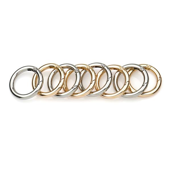 25mm/1inch Spring Gate Rings Eco-friendly Carabiner Snap Clip Round Shape Spring Ring