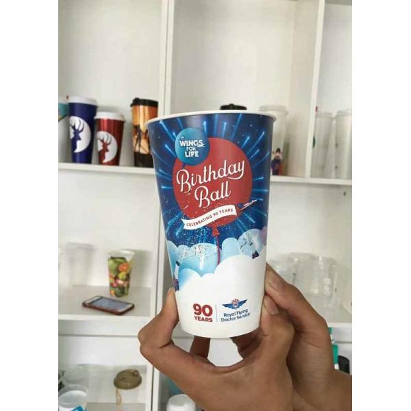 3D Lenticular Printed Label Cup , Promotional Plastic Cup Iml In Mould Labeling