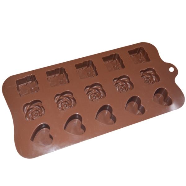 Bolo feito sob encomenda de Rose Heart Shaped For Candy dos moldes do chocolate do silicone