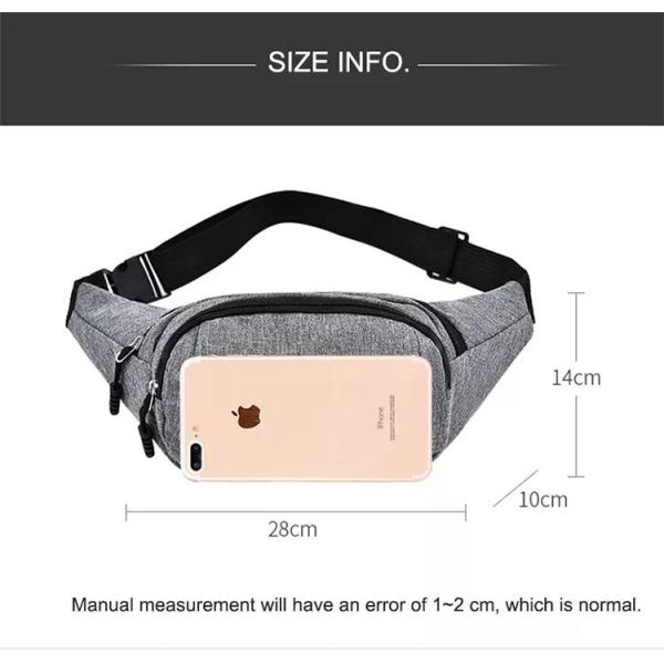 Rpet Water Resistant Waist Pack  Eco Friendly Waist Pouch For Men Women Custom Print