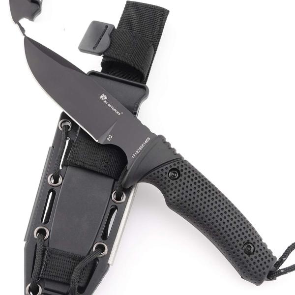 Black Sharp Stainless Steel Machete Fireproof Explorer Machete